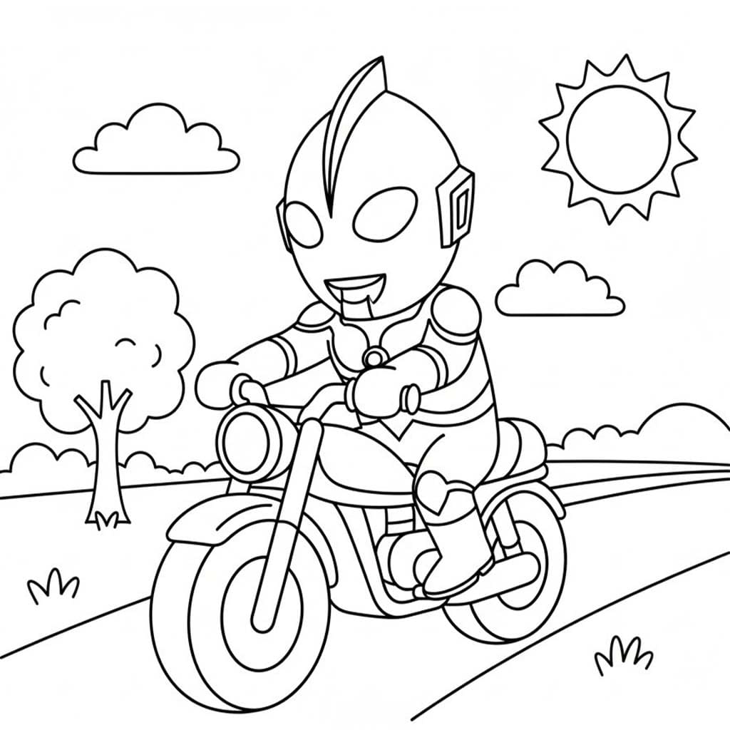 Kolorowanka Ultraman bezpłatny wydruku łatwy