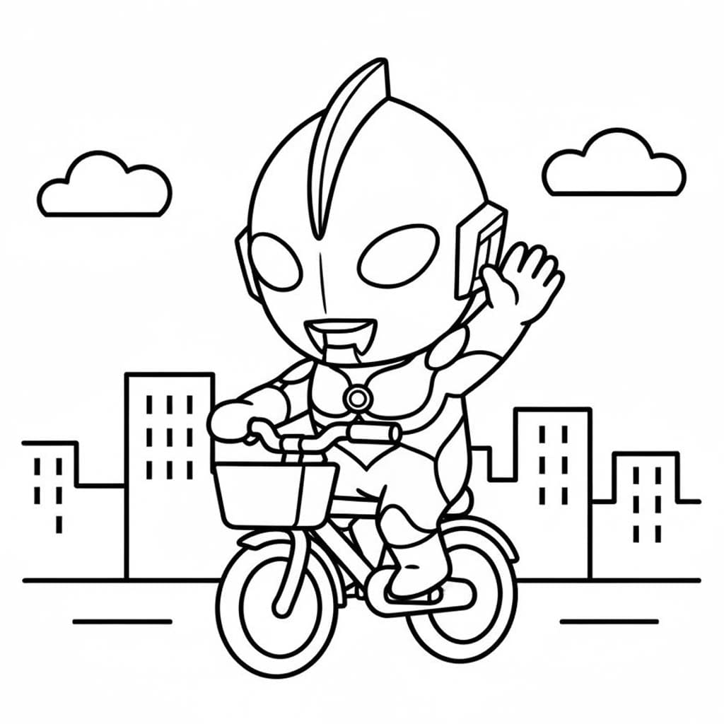 Kolorowanka Ultraman bezpłatny wydruku podstawowy