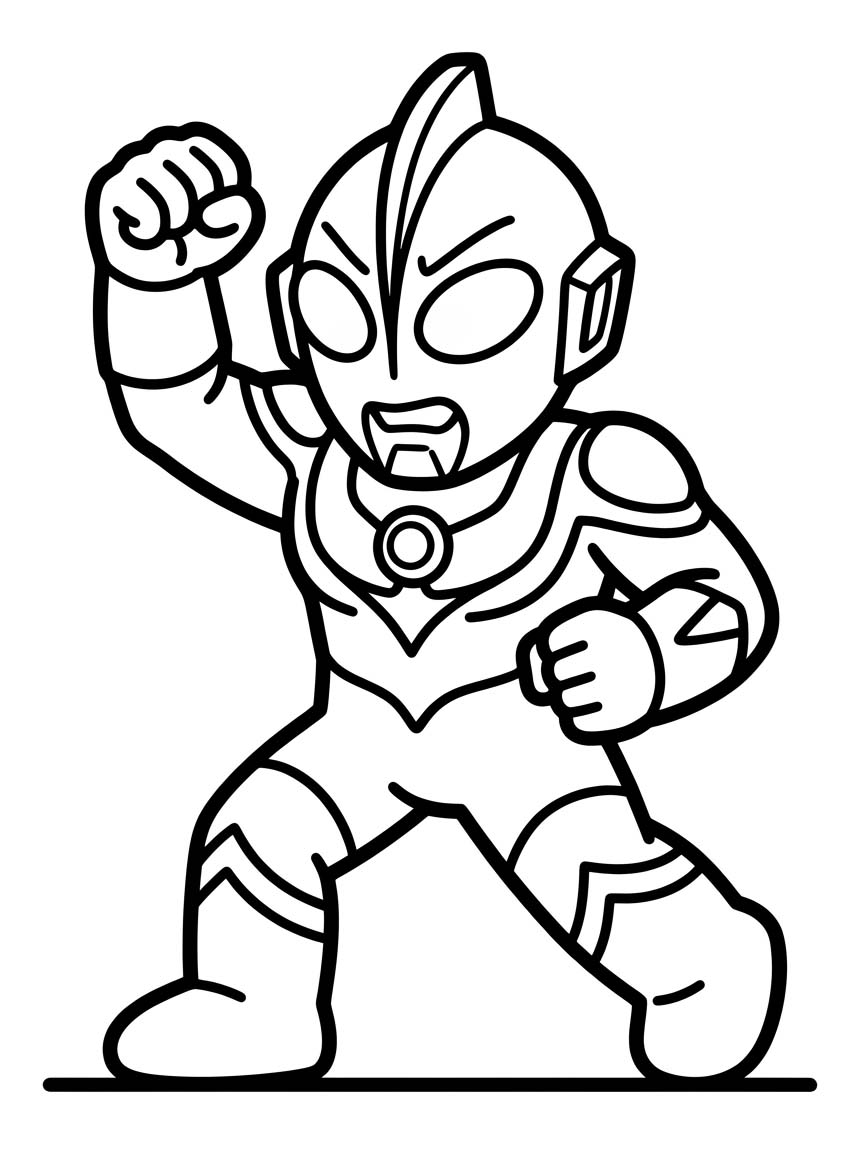 Kolorowanka Ultraman wydruku łatwy