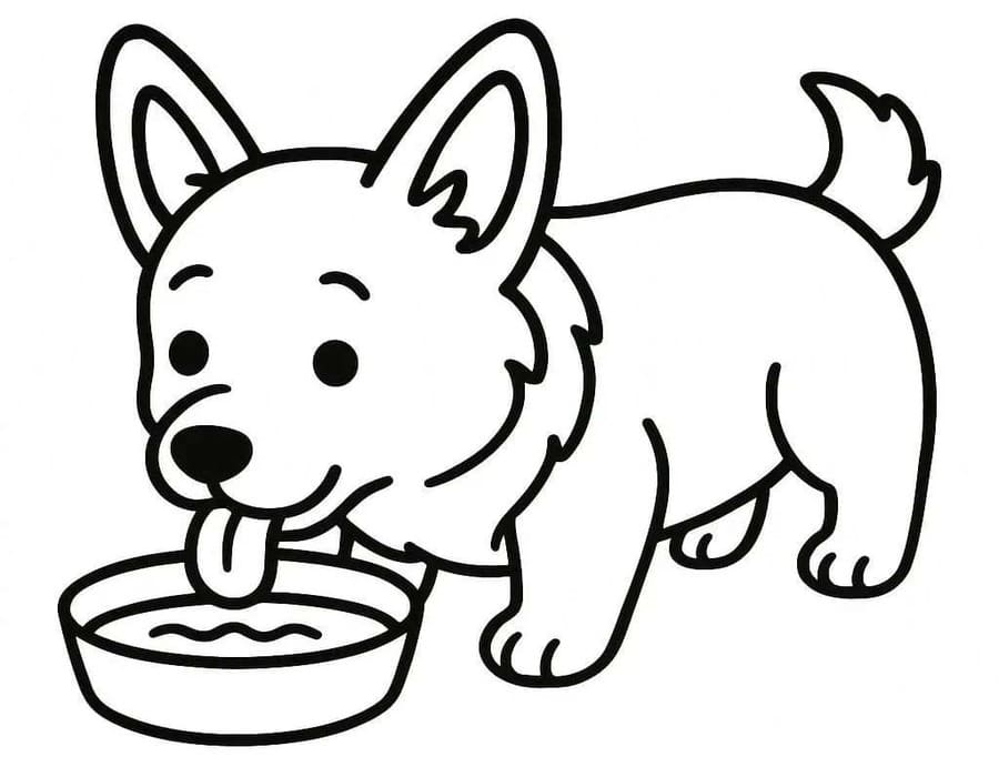 Kolorowanka Corgi bezpłatny wydruku dla dzieci