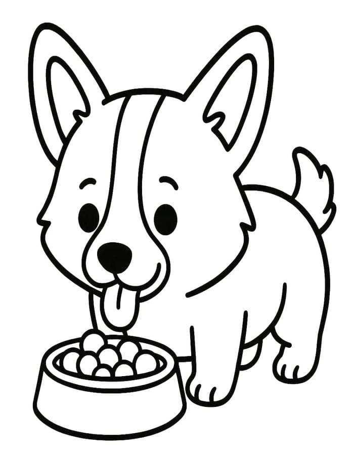 Kolorowanka Corgi bezpłatny
