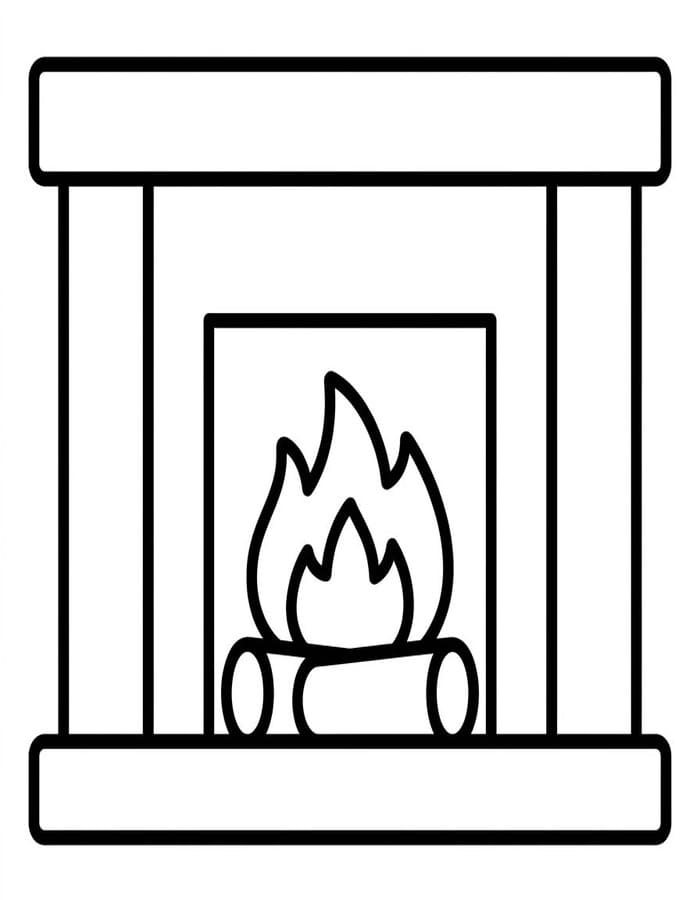 Kolorowanka Kominek bezpłatny podstawowy
