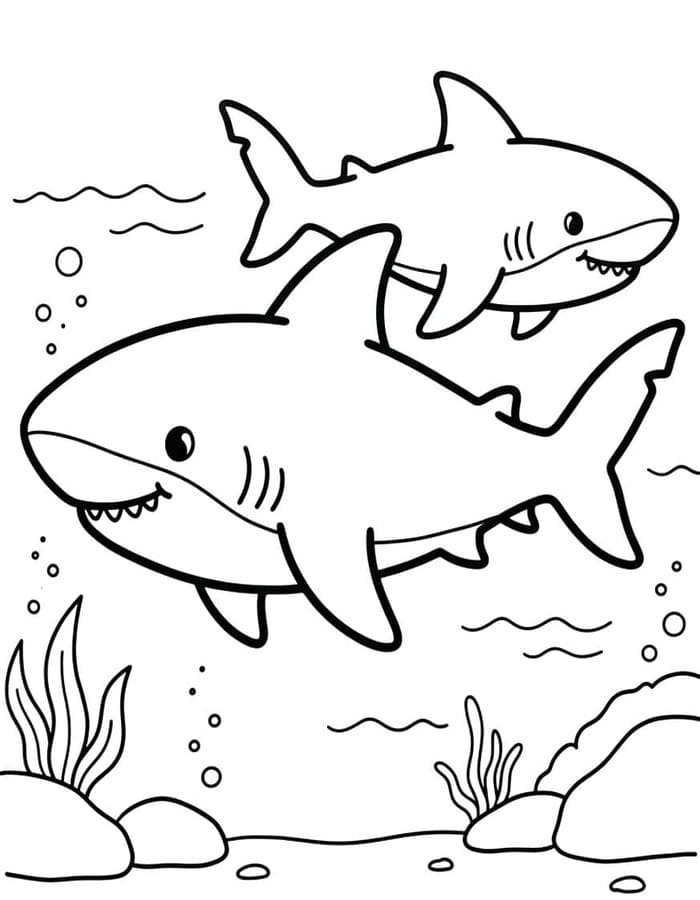 Kolorowanka Megalodon bezpłatny dla dzieci