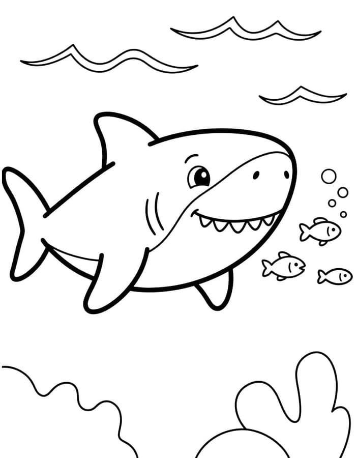 Kolorowanka Megalodon bezpłatny łatwy