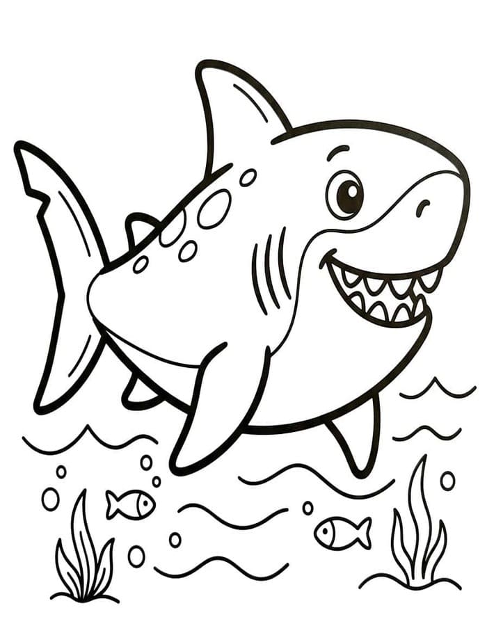 Kolorowanka Megalodon bezpłatny prosty