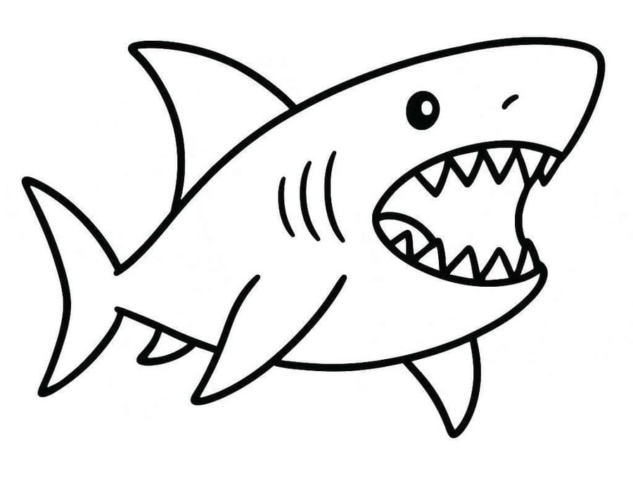 Kolorowanka Megalodon dla dzieci