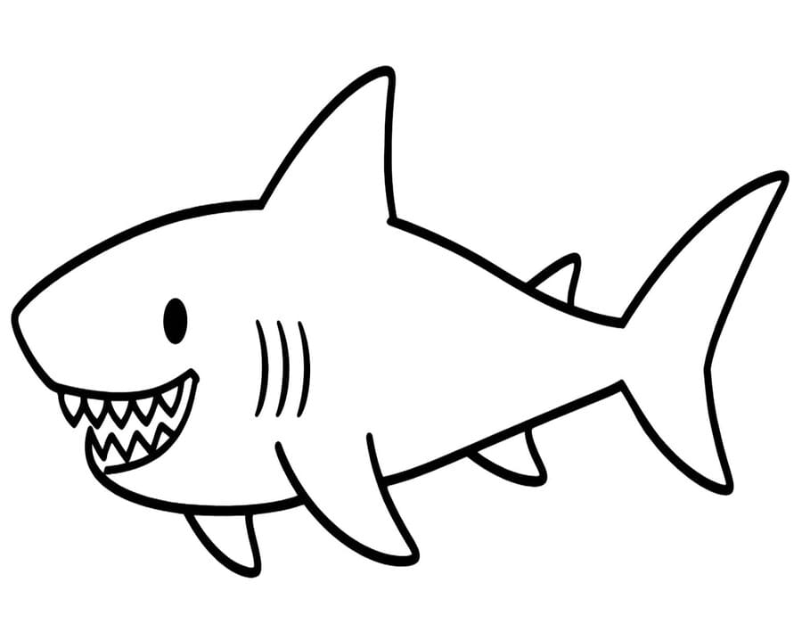 Kolorowanka Megalodon wydruku podstawowy