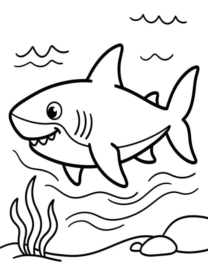 Kolorowanka Megalodon wydruku