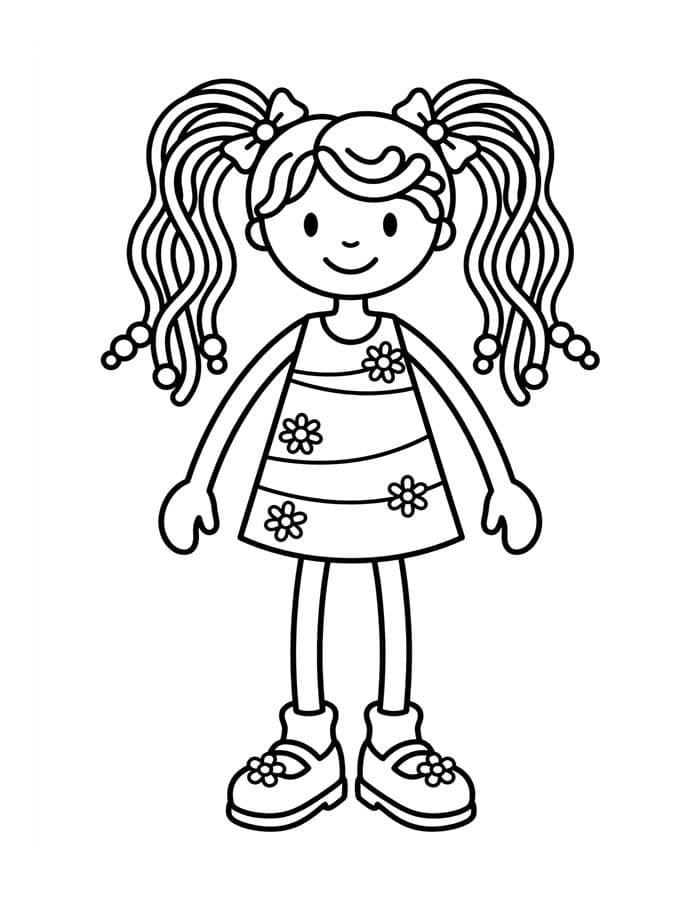 Kolorowanka Narysuj Betty Spaghetty bezpłatny dla dzieci