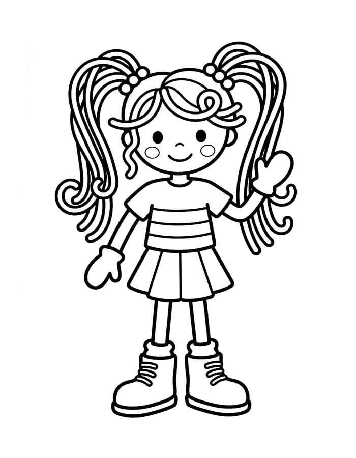 Kolorowanka Narysuj Betty Spaghetty bezpłatny podstawowy