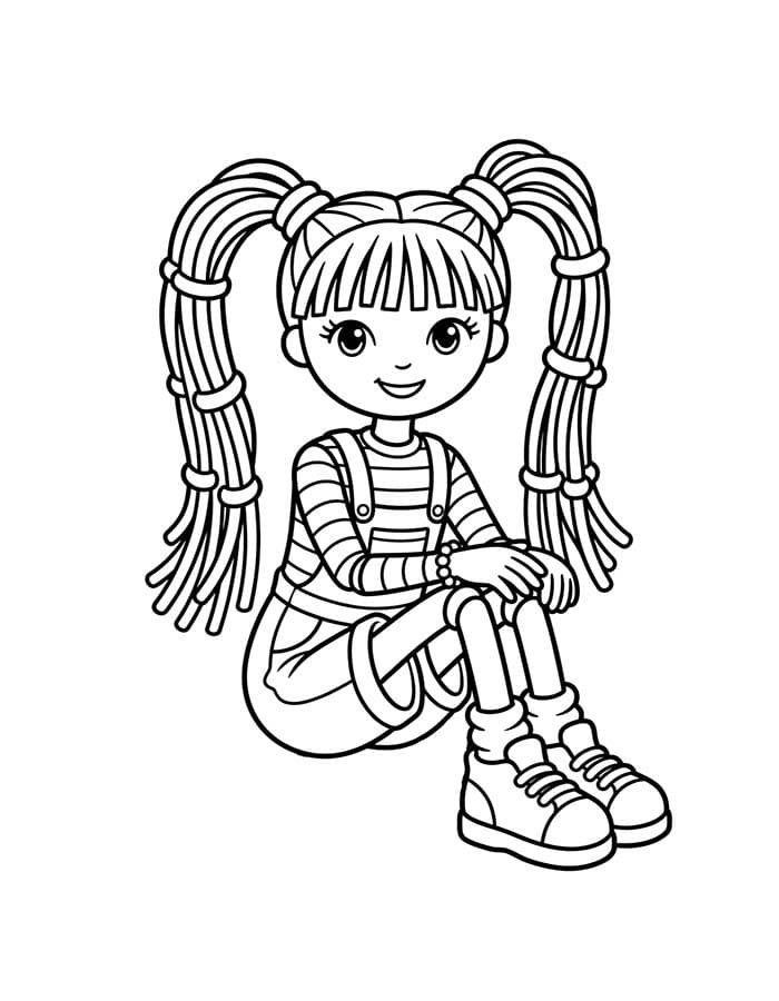 Kolorowanka Narysuj Betty Spaghetty bezpłatny prosty