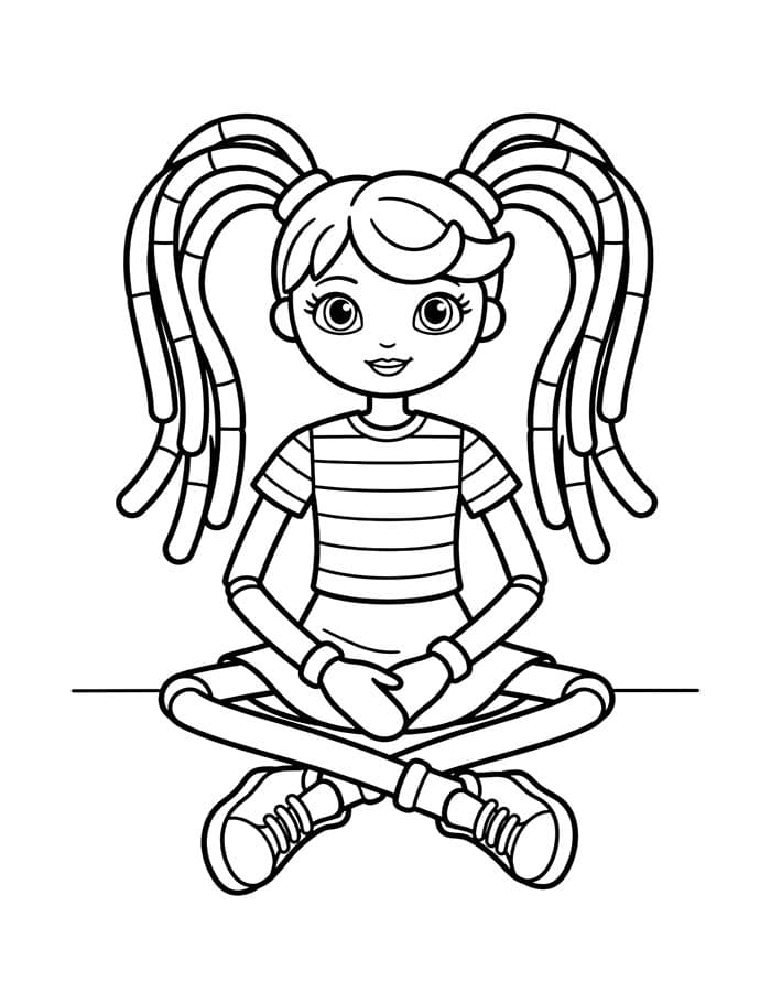 Kolorowanka Narysuj Betty Spaghetty bezpłatny wydruku prosty