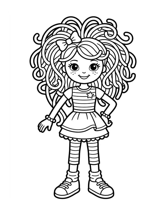 Kolorowanka Narysuj Betty Spaghetty prosty