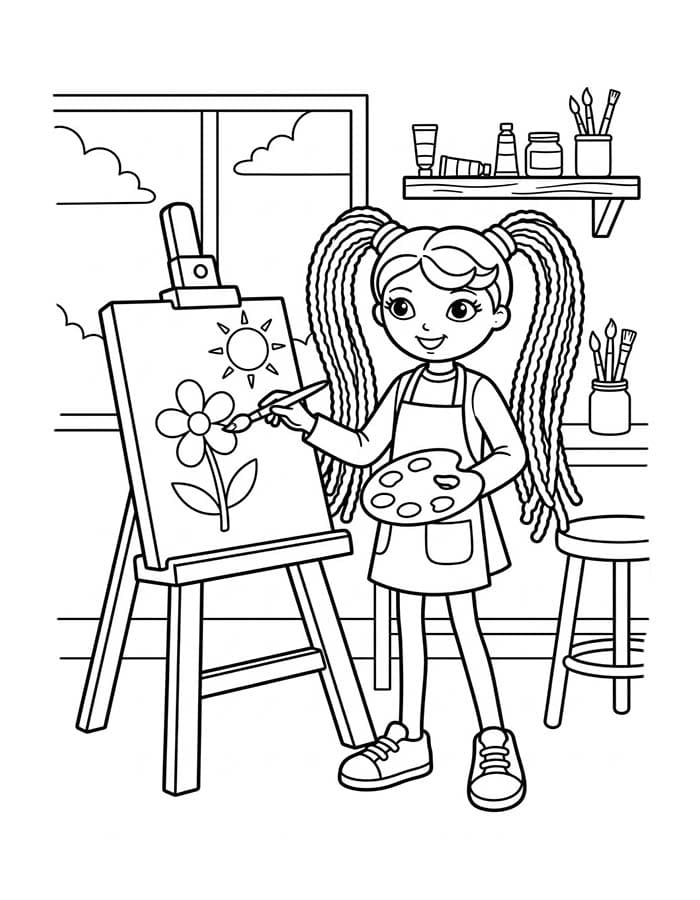 Kolorowanka Narysuj Betty Spaghetty wydruku podstawowy