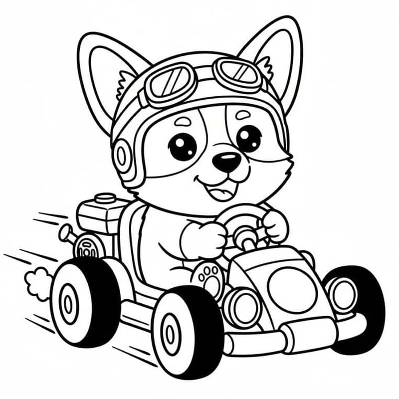 Kolorowanka Narysuj Corgi bezpłatny dla dzieci