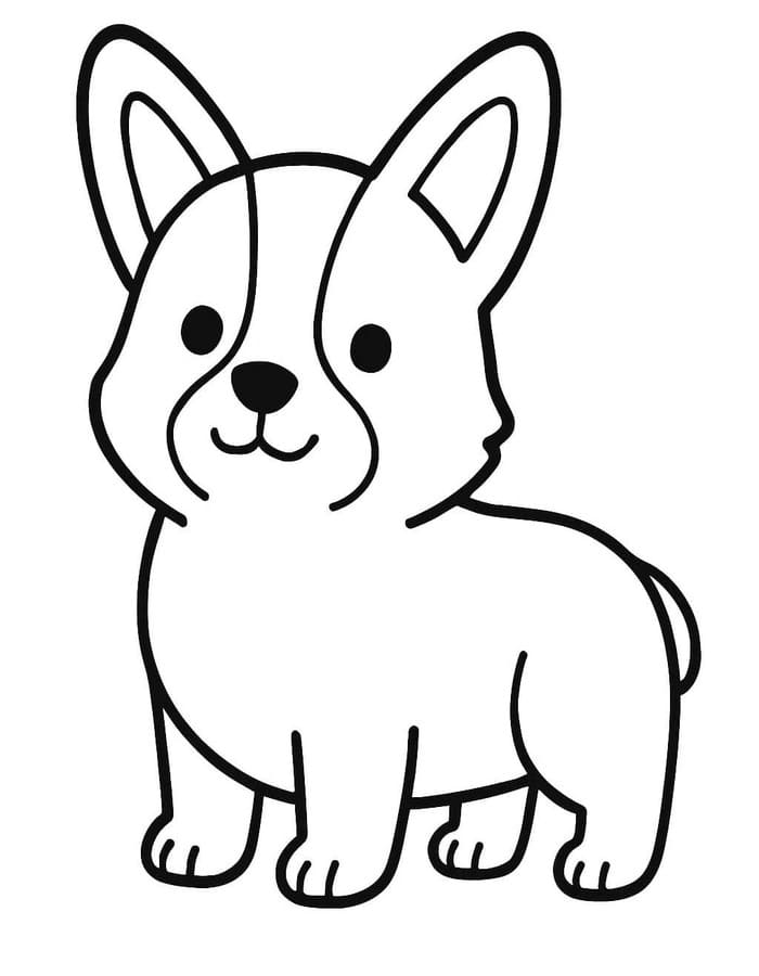 Kolorowanka Narysuj Corgi bezpłatny