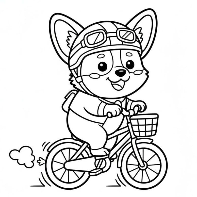 Kolorowanka Narysuj Corgi dla dzieci