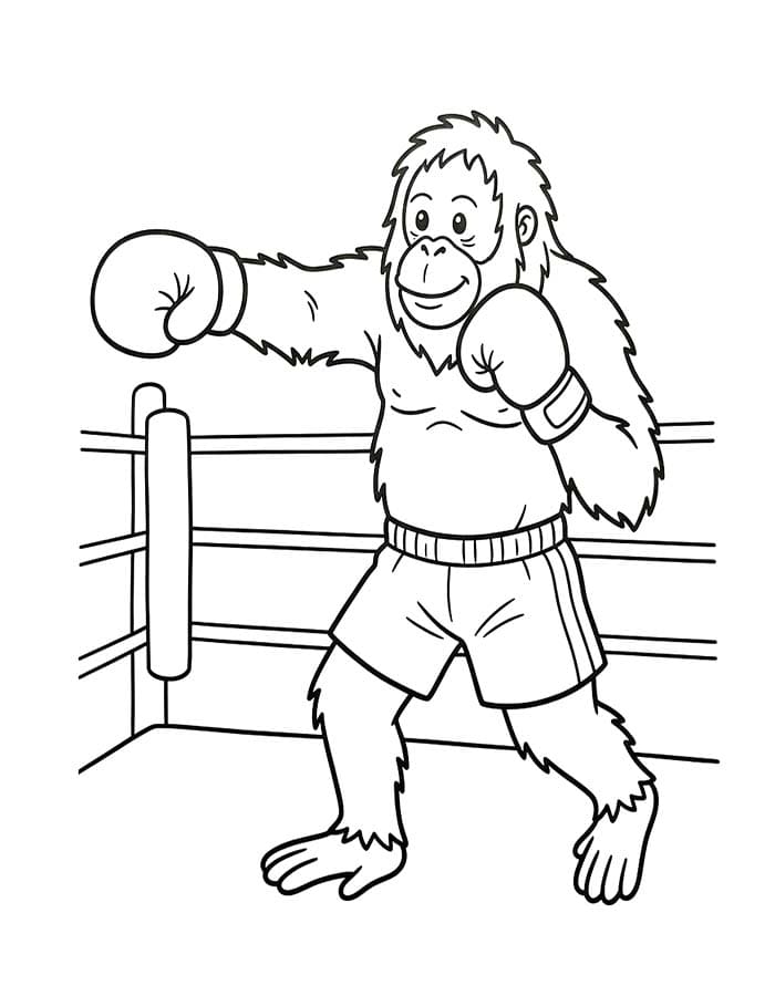 Kolorowanka Narysuj Orangutan bezpłatny prosty