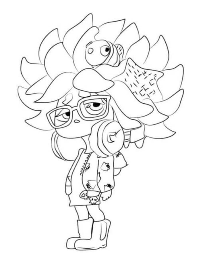 Kolorowanka Narysuj Splatoon bezpłatny prosty