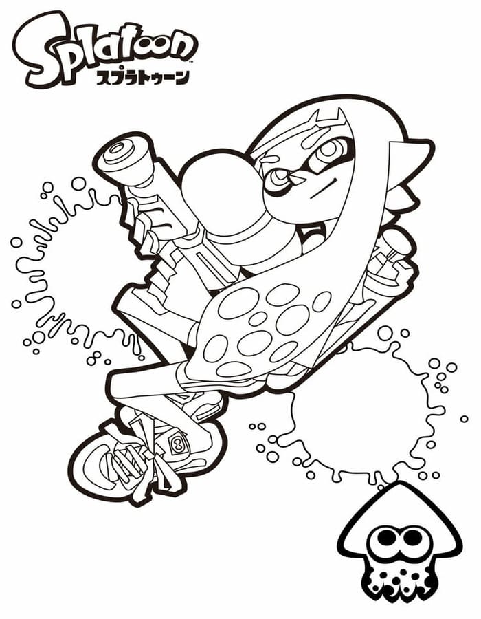 Kolorowanka Narysuj Splatoon dla dzieci