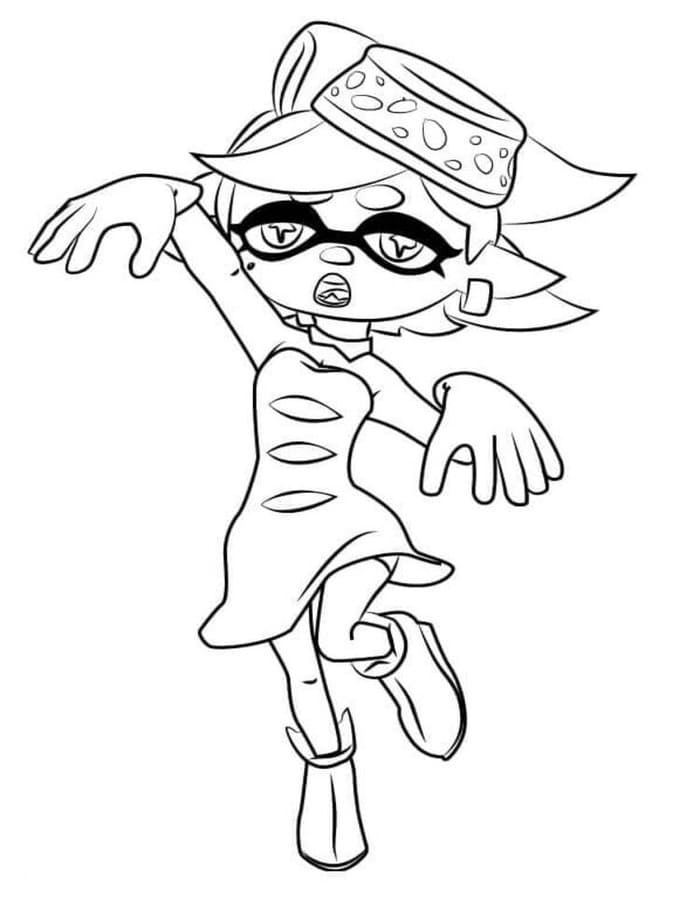 Kolorowanka Narysuj Splatoon wydruku dla dzieci