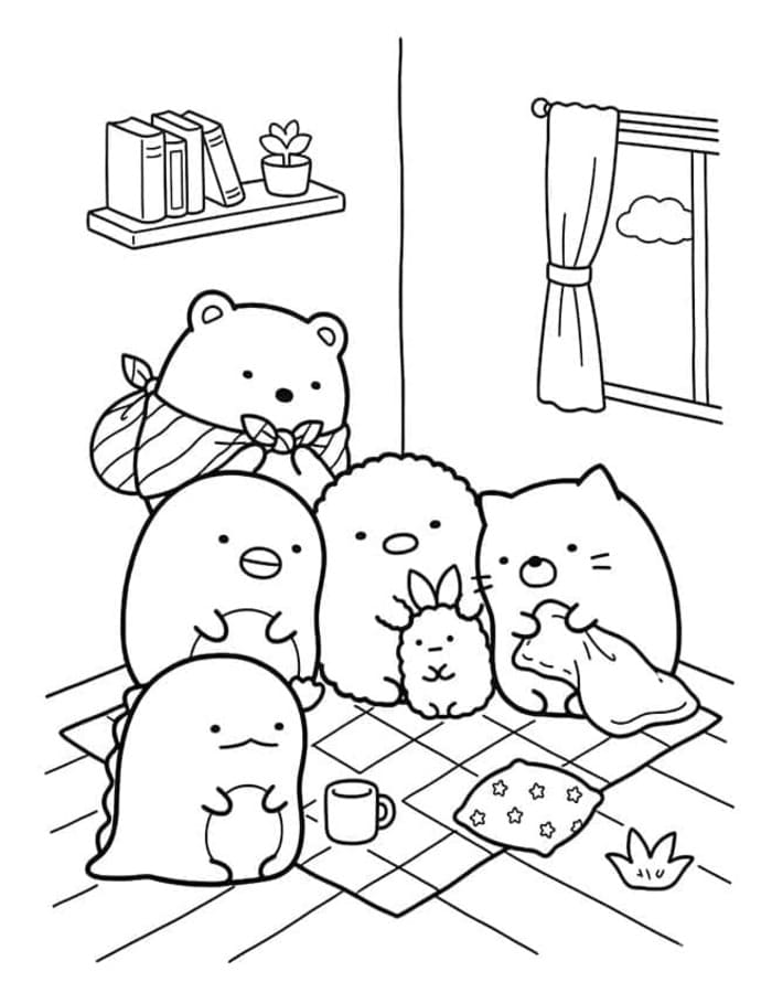 Kolorowanki Sumikko Gurashi