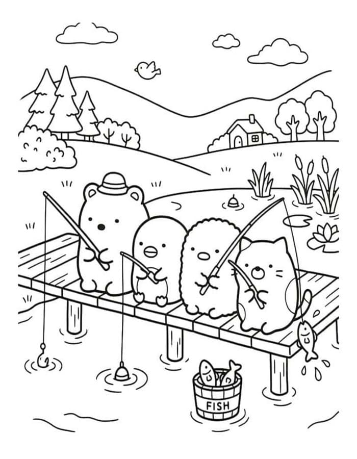 Kolorowanka Narysuj Sumikko Gurashi