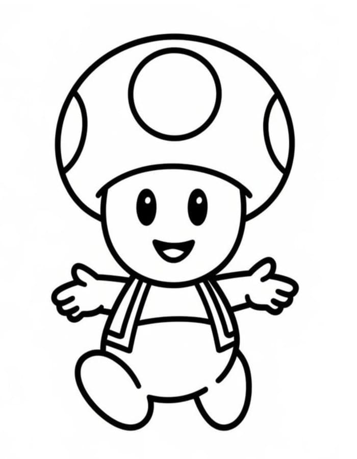 Kolorowanki Toad Mario