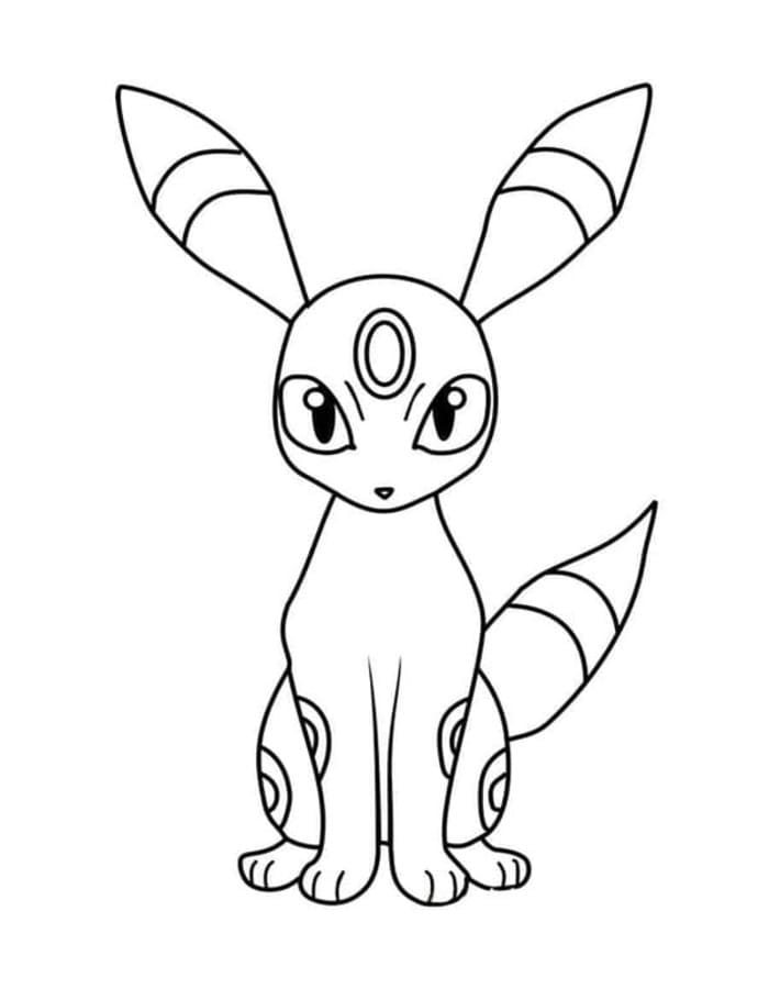 Kolorowanka Narysuj Umbreon