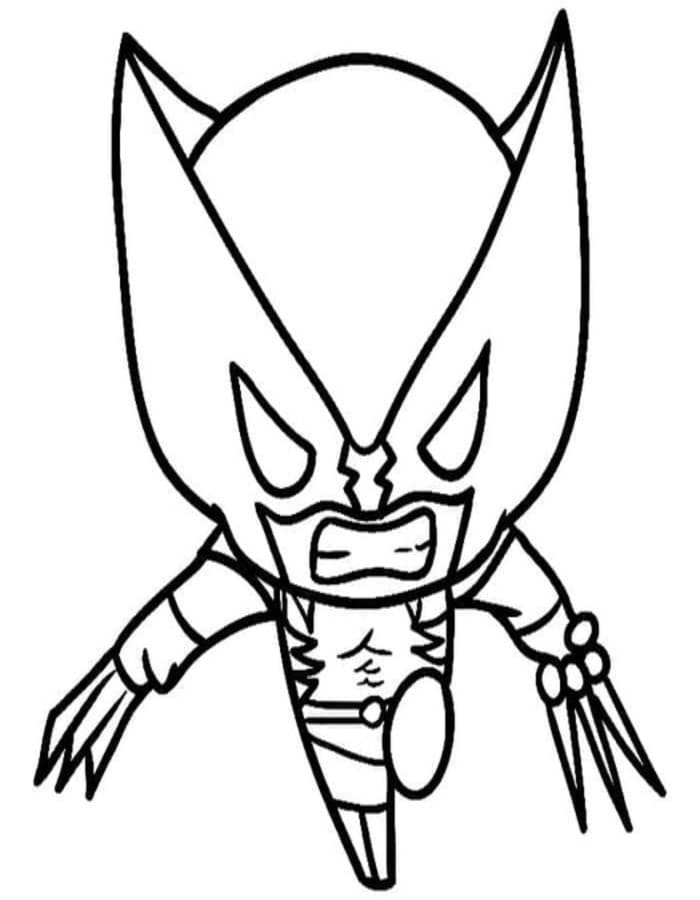 Kolorowanka Narysuj Wolverine bezpłatny łatwy