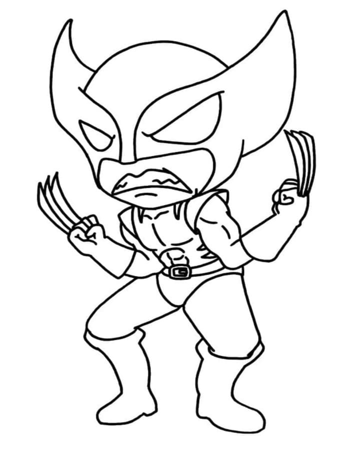 Kolorowanka Narysuj Wolverine bezpłatny podstawowy