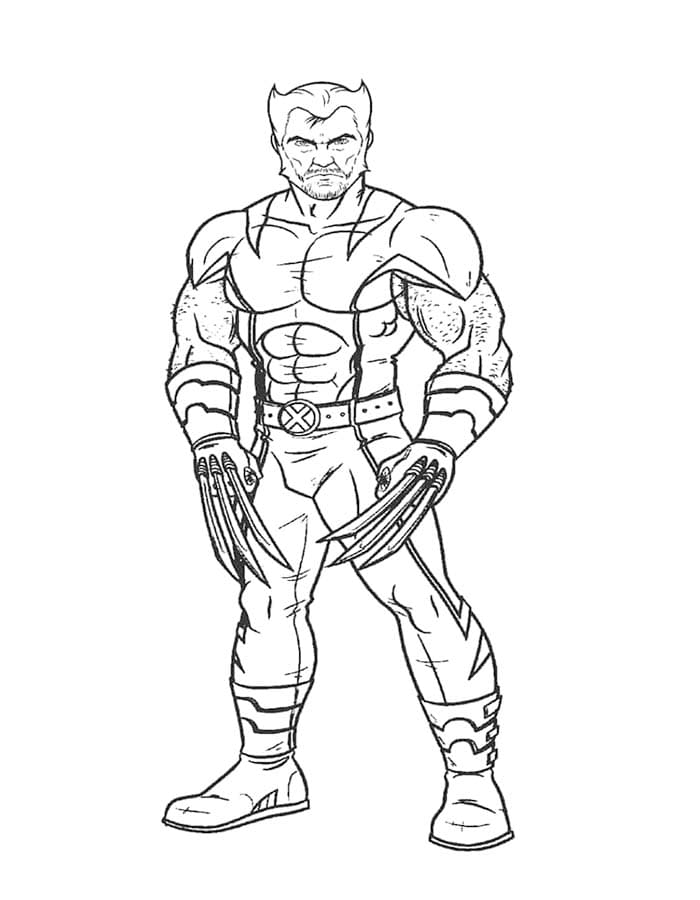 Kolorowanka Narysuj Wolverine bezpłatny