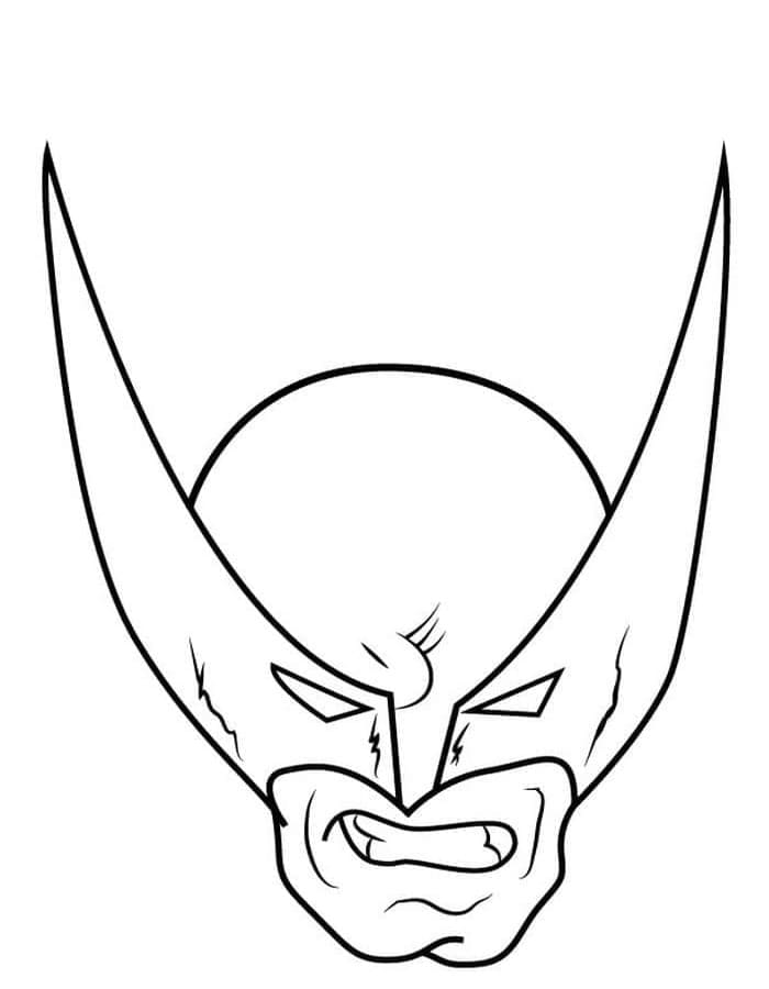 Kolorowanka Narysuj Wolverine łatwy