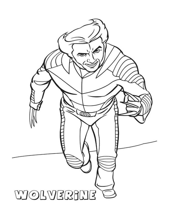 Kolorowanka Narysuj Wolverine
