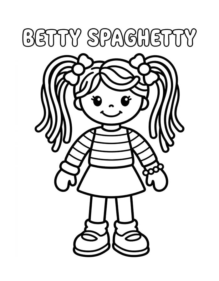 Kolorowanka Obraz Betty Spaghetty do druku