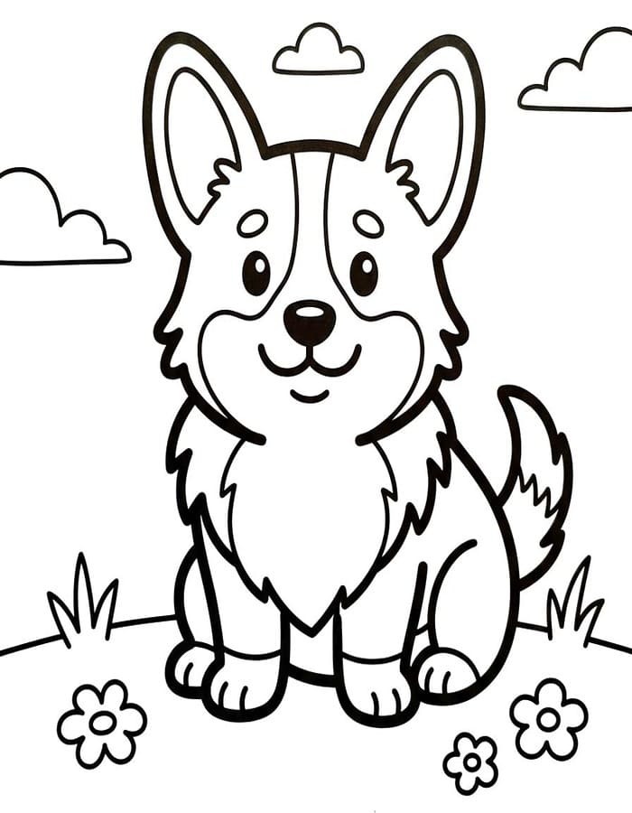 Kolorowanka Obraz Corgi bezpłatny