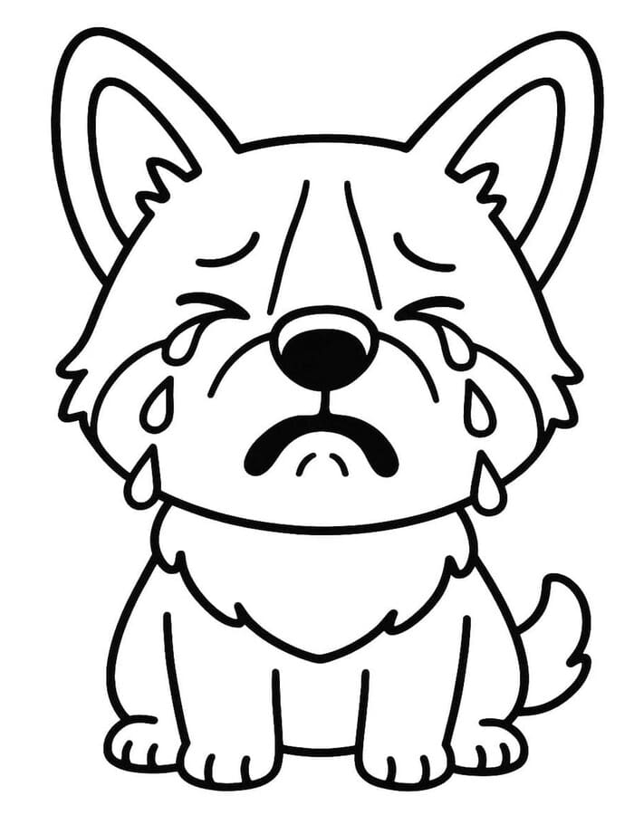 Kolorowanka Obraz Corgi wydruku