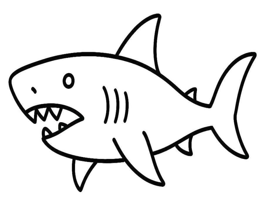 Kolorowanka Obraz Megalodon bezpłatny