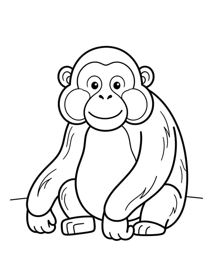 Kolorowanka Obraz Orangutan wydruku