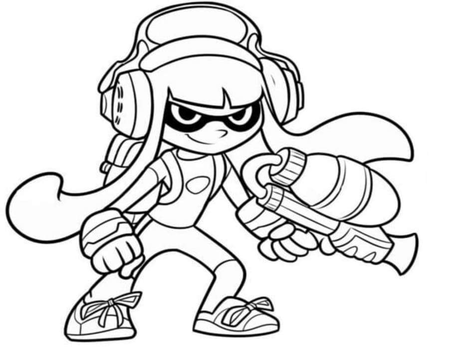 Kolorowanka Obraz Splatoon wydruku