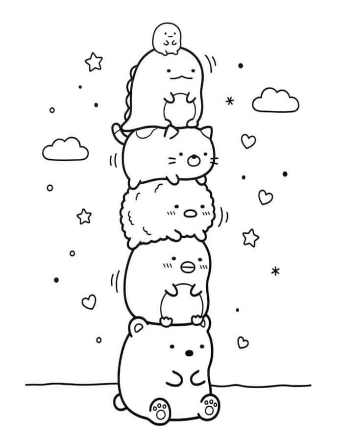 Kolorowanka Obraz Sumikko Gurashi wydruku
