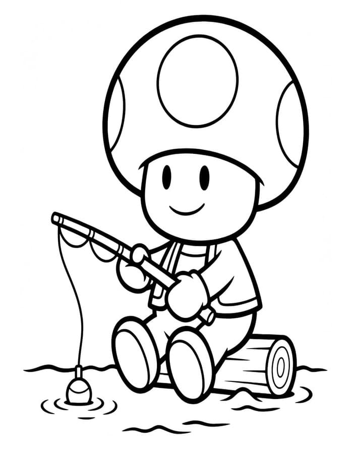 Kolorowanka Obraz Toad Mario bezpłatny