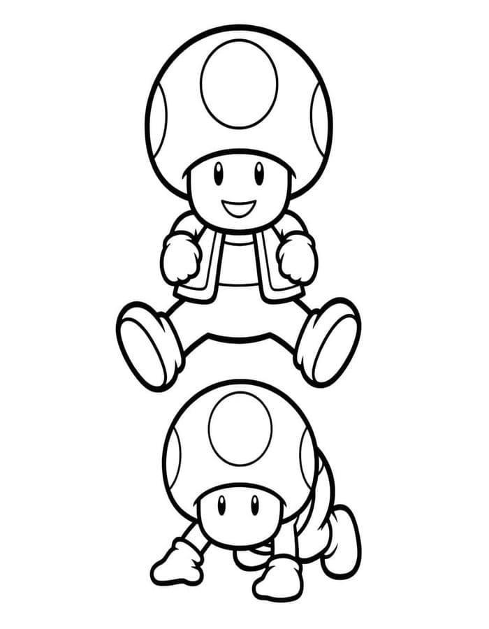 Kolorowanka Obraz Toad Mario do druku