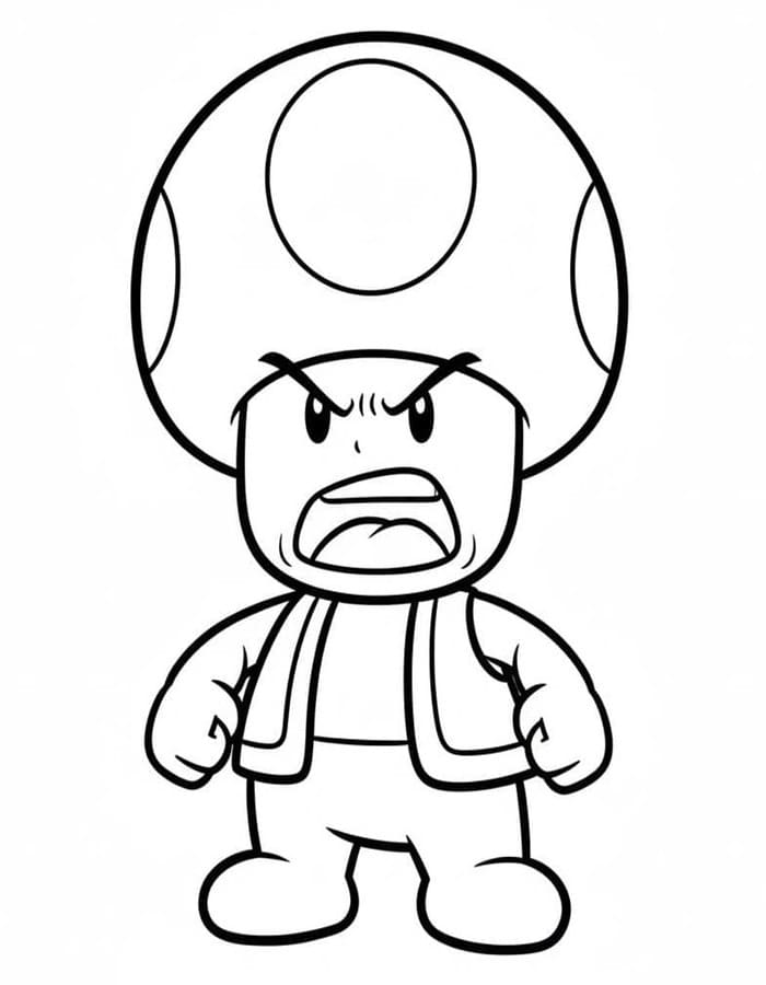 Kolorowanka Obraz Toad Mario wydruku