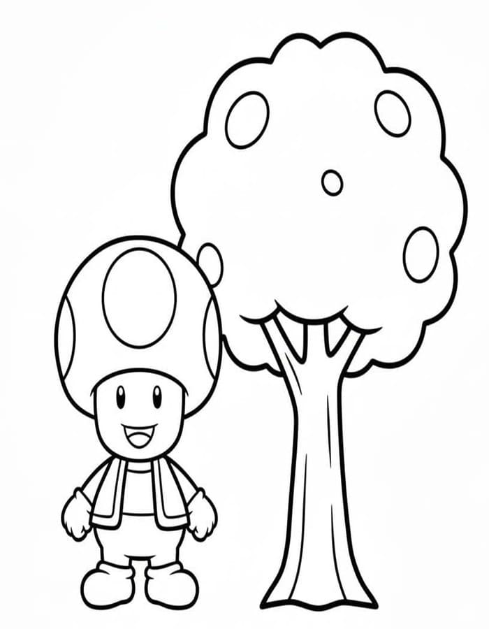 Kolorowanka Obraz Toad Mario