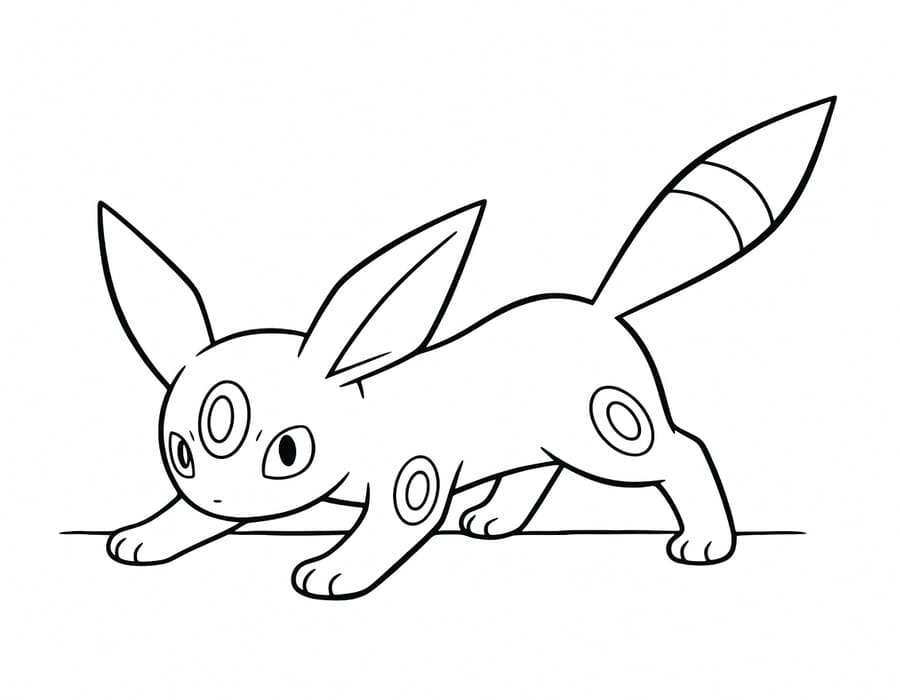 Kolorowanka Obraz Umbreon do druku