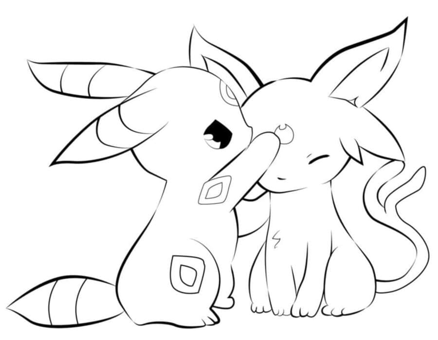 Kolorowanka Obraz Umbreon wydruku