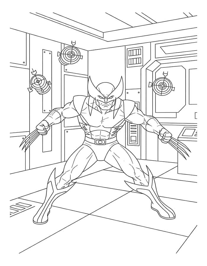 Kolorowanka Obraz Wolverine do druku