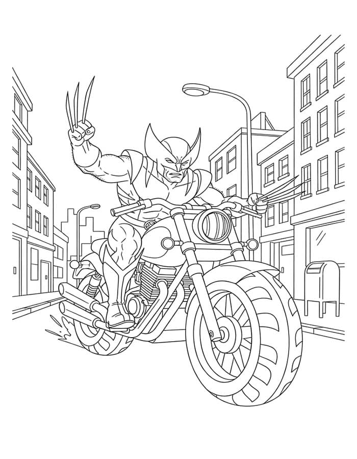 Kolorowanka Obraz Wolverine wydruku