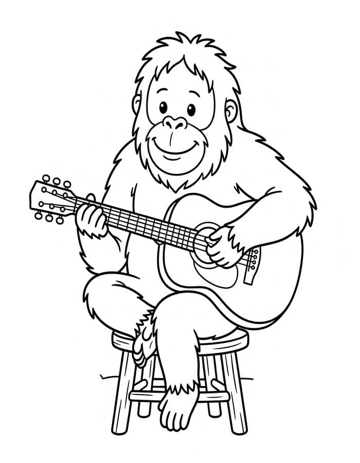 Kolorowanka Orangutan bezpłatny podstawowy